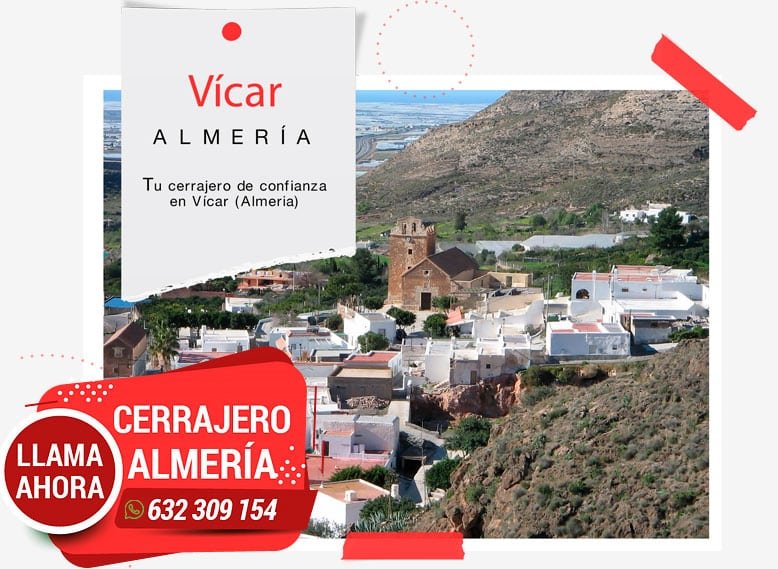 Cerrajero en Vícar. Urgente 24 horas todos los días del año. Cerrajero Vicar económico.