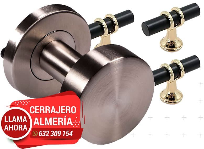 Instalación y reparación de pomos en Almería. Llama al equipo de Cerrajeros Almería para instalar y reparar pomos de puertas y manillas.